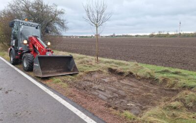 Aushub für neue Schutzhütte am Wipperradweg