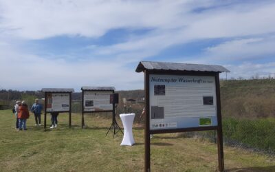 Einweihung der erneuerten Infotafeln auf der Schlackenhalde in Rothenburg am 13. April