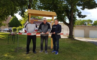 Einweihung Naturpark-Spiel in Ilberstedt und Schutzhütte am Wipperradweg