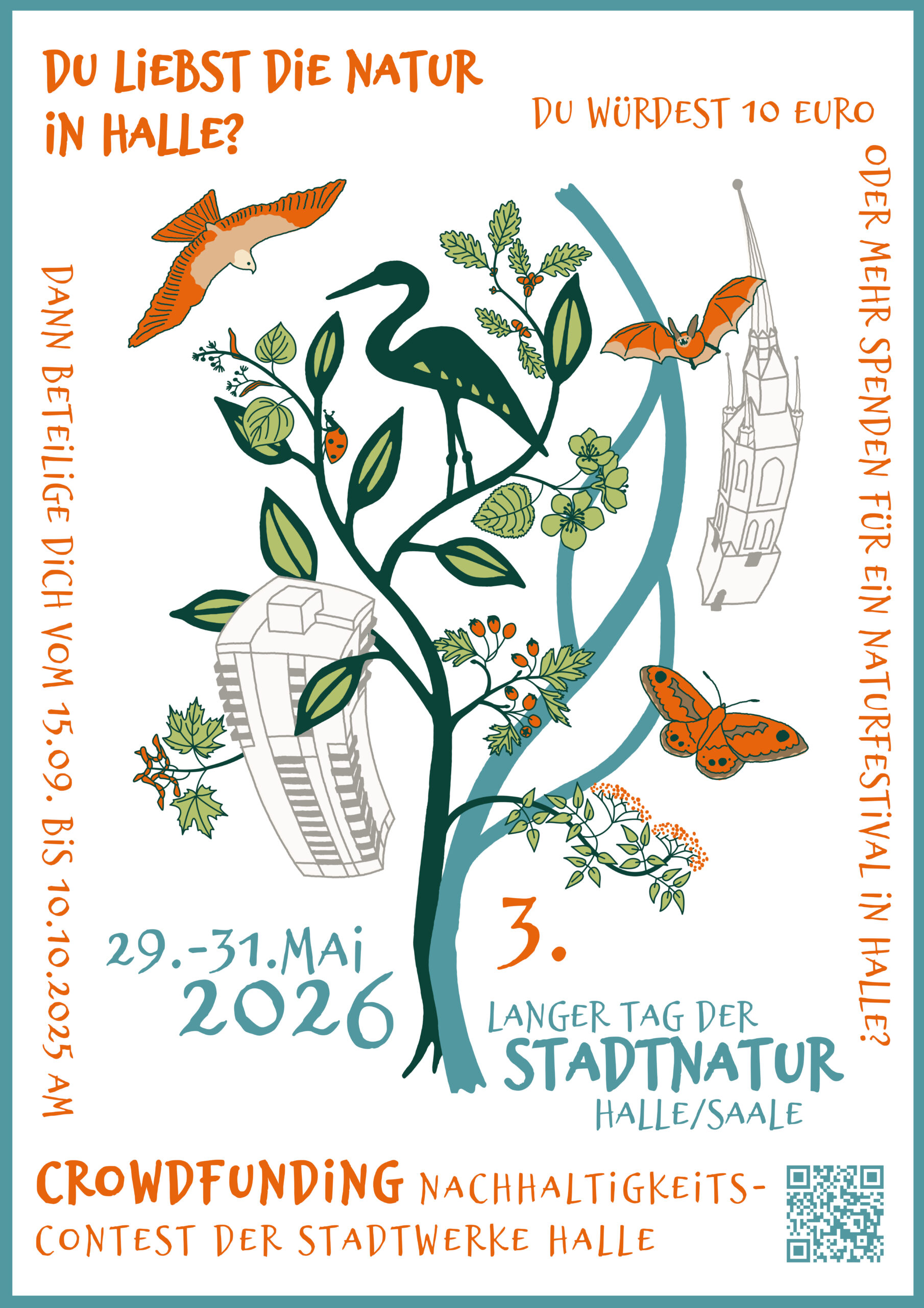 2026_StadtNatur_Crpwdfunding_Poster 2025 mit Schrift orange Rand petrol (002)