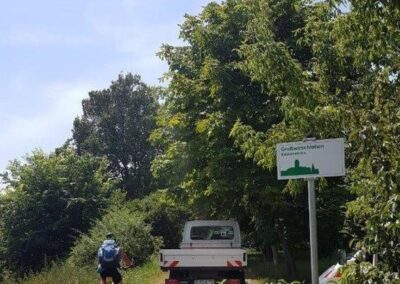 Ausschilderung am überregionalen Radweg R 1 (Radweg Deutsche Einheit und D-Netz-Route 3)